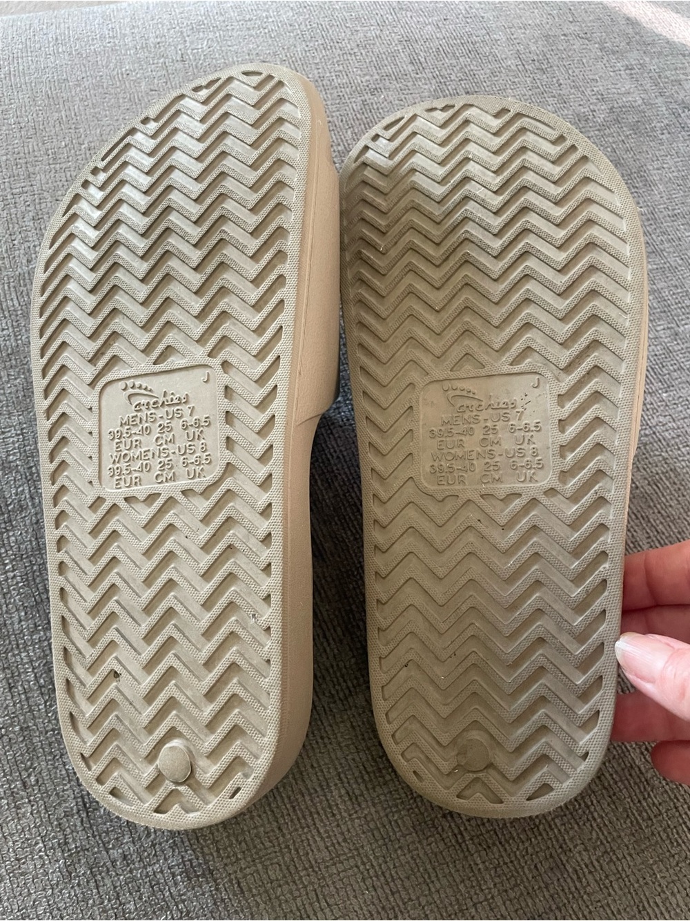 Neutral Grey Slide Sandals for Women - Cushioned Everyday Comfort - Picture 2 of 3